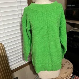 Vintage Interim Apple Green Medium Sweater D570